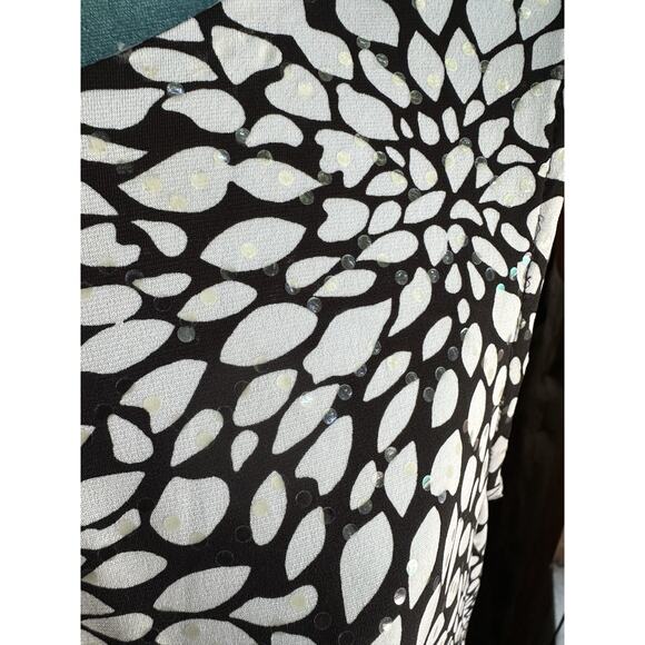Ivy Lane shift Dress XL White/Black, Sequins , Wedding, Cocktail, Party - Picture 9 of 10